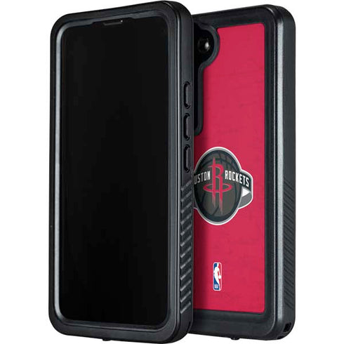 NBA Houston Rockets Distressed Galaxy S24 Plus Waterproof Case